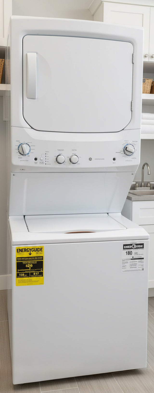 NEW!! GE Gas Washer Dryer Stack