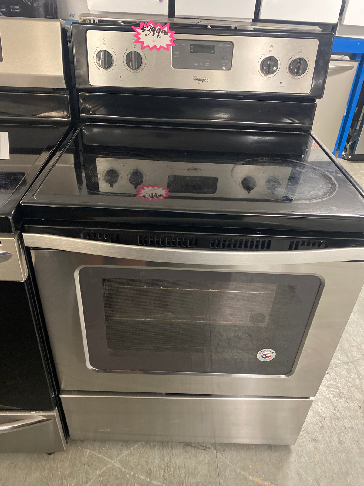 Whirlpool 4 Burner Glass Top Electric Range