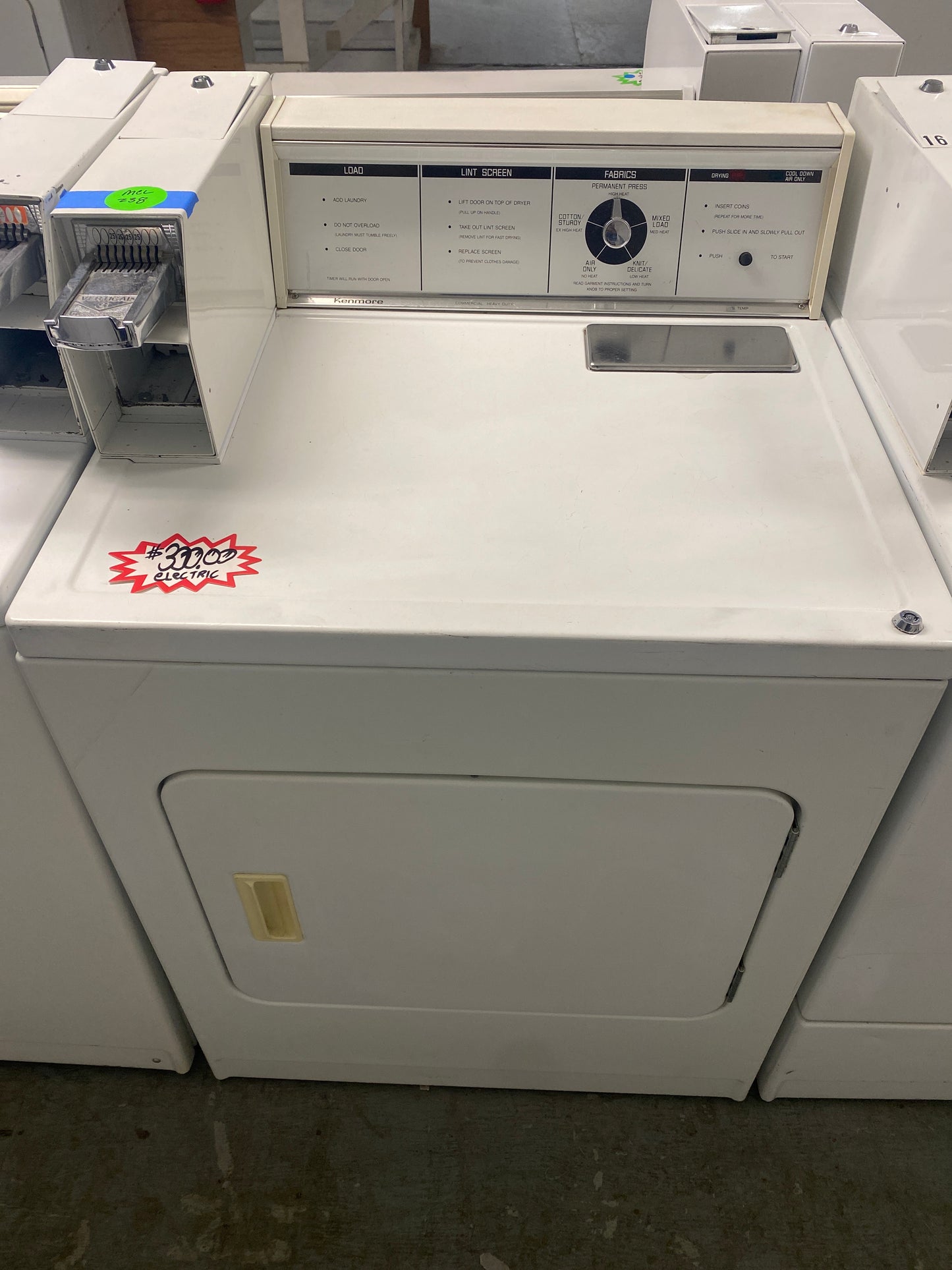 Kenmore Coin Operated Electric Dryer