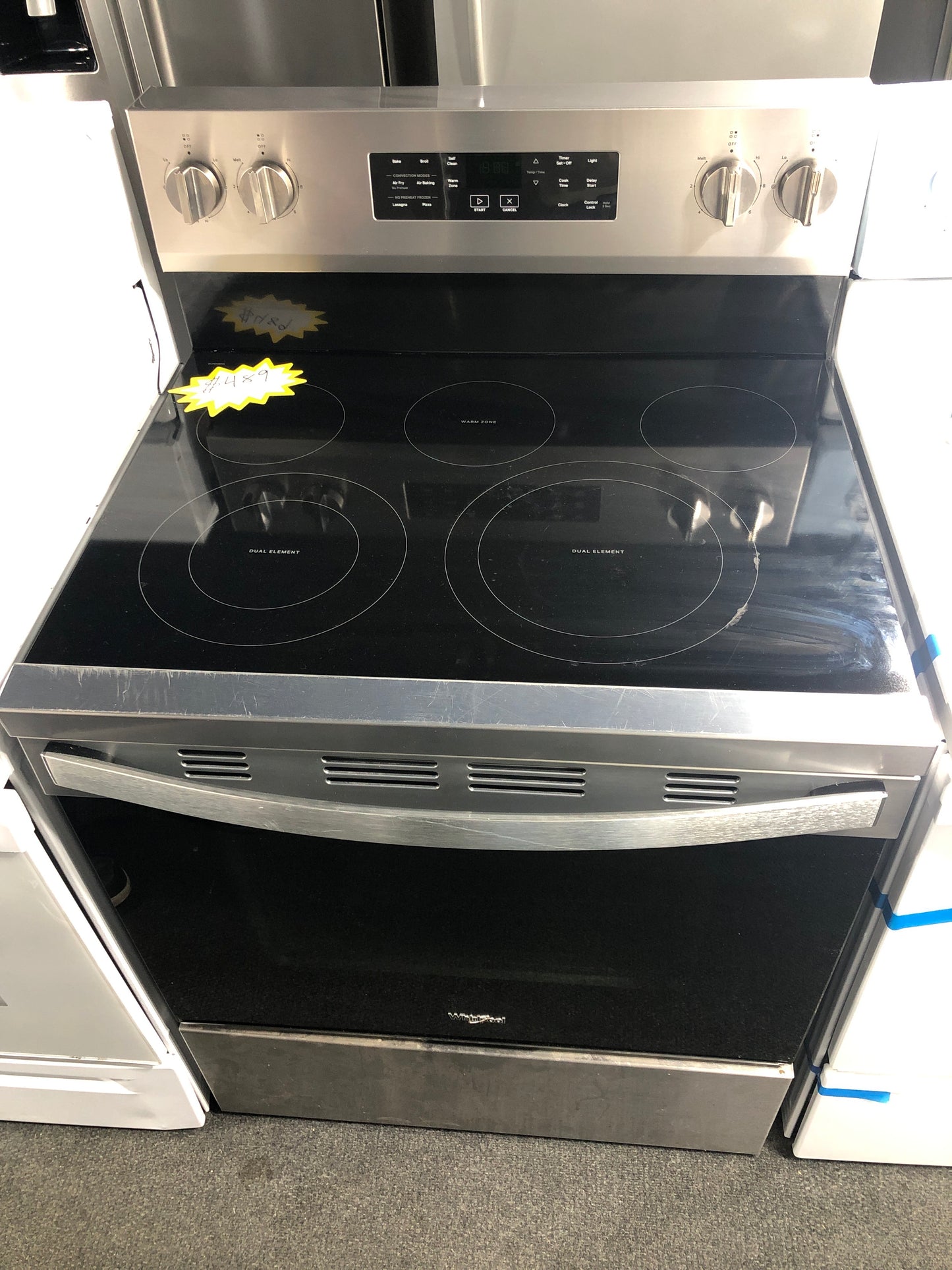 Whirlpool 5 Burner Electric Range Glass Top
