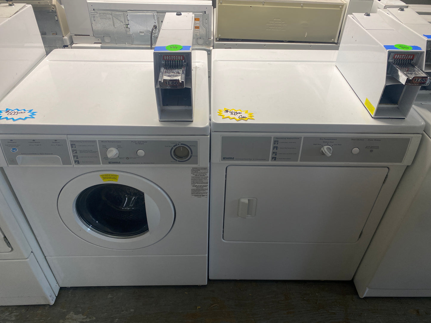 Kenmore Front-Load Washer & natural Gas Dryer coin Operated Set