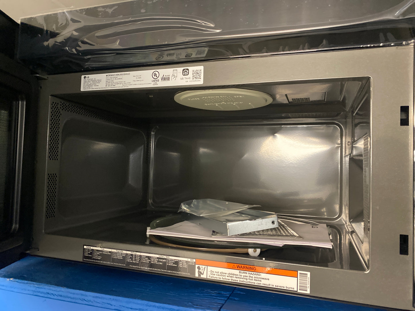 New!!! LG 30” over-the-range Microwave