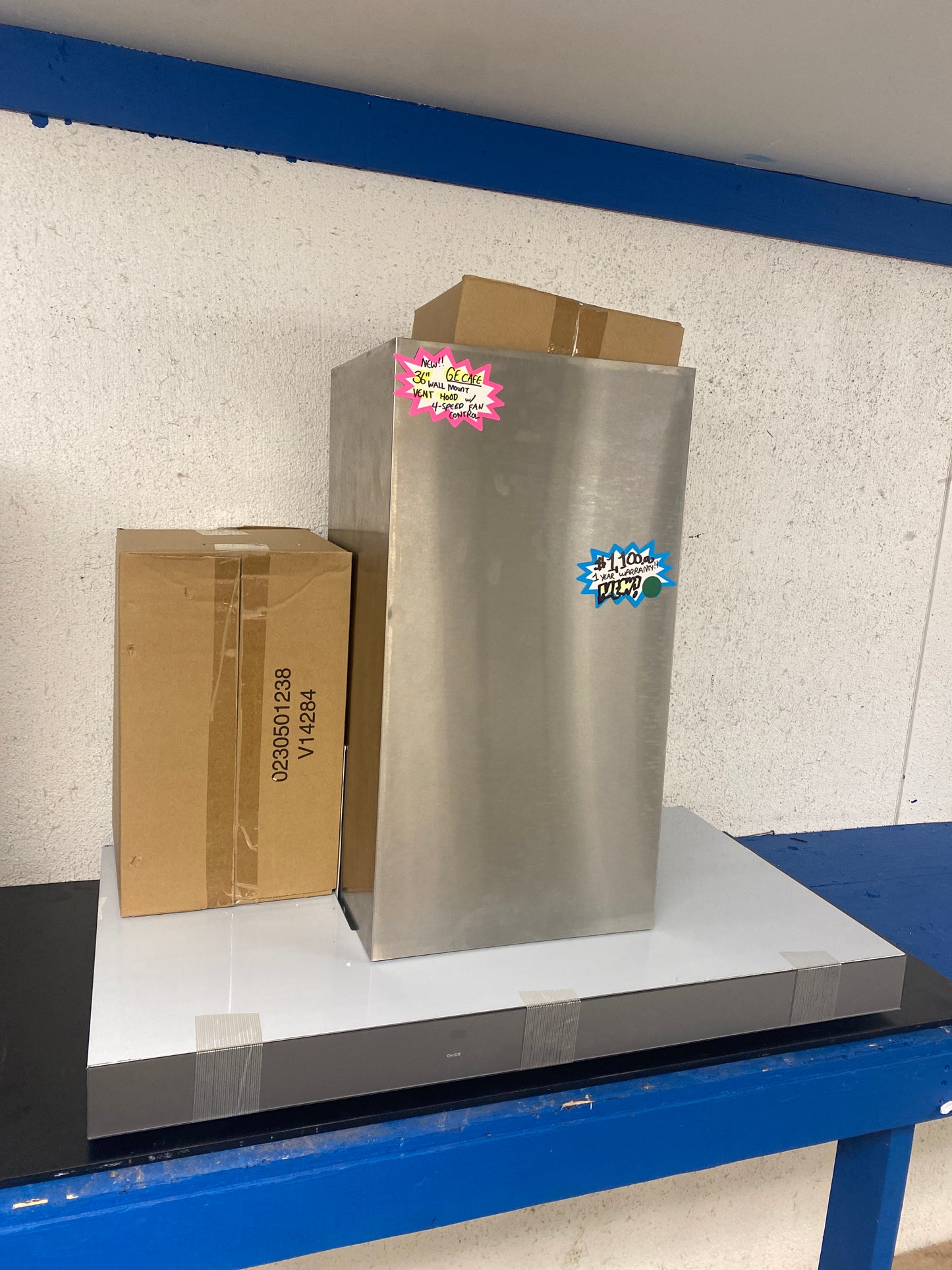 NEW!!! GE CAFE 36" Smart Designer Wall Mount Hood w/ Perimeter Venting