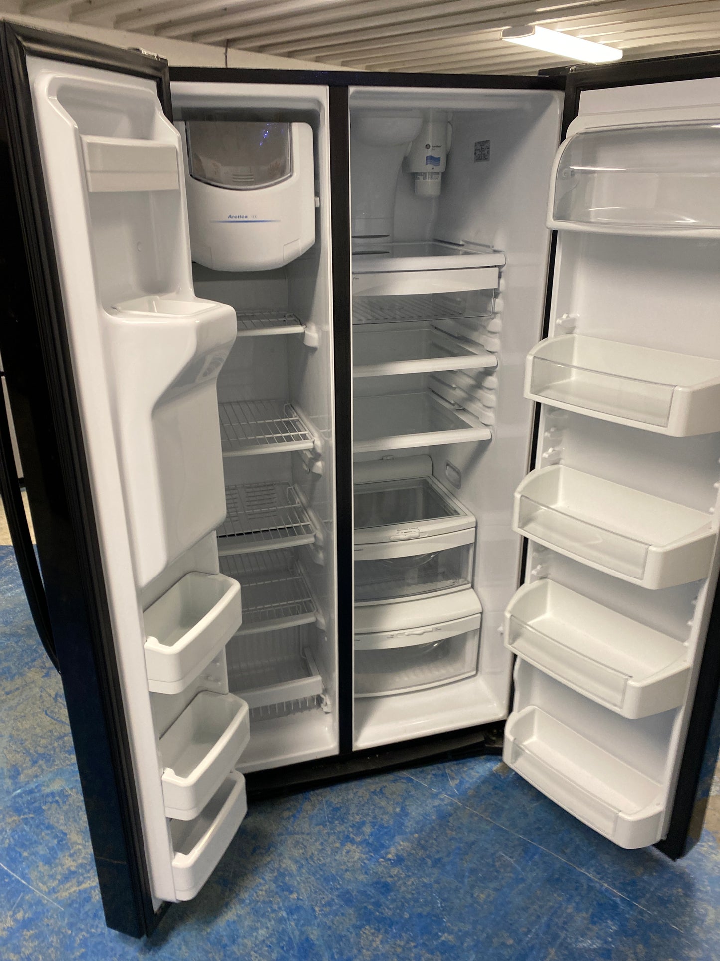 GE Black 36” Wide Side-by-Side Refrigerator