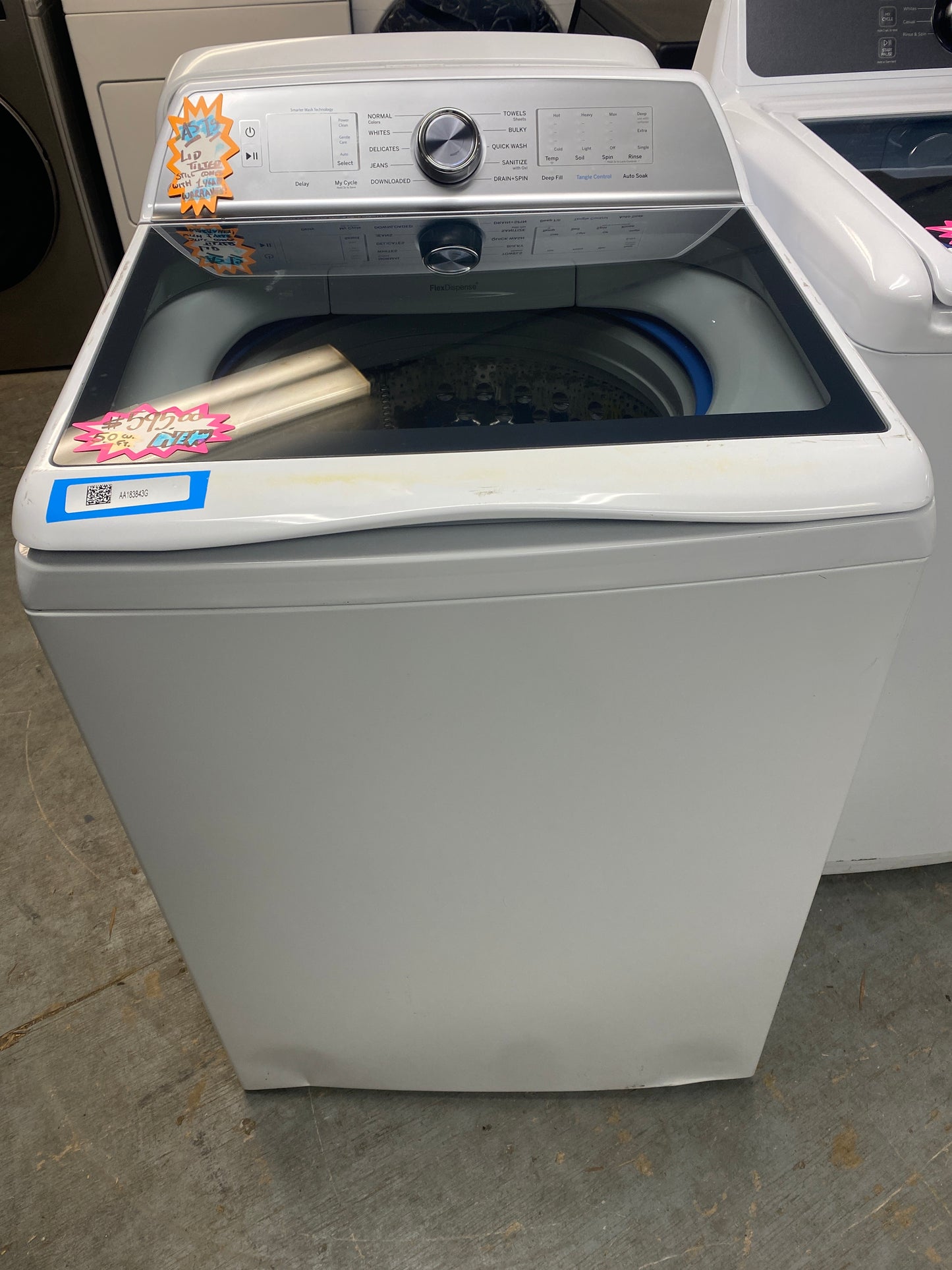 New!!! GE 5.0 cu. ft. Top Load High Efficiency Washer