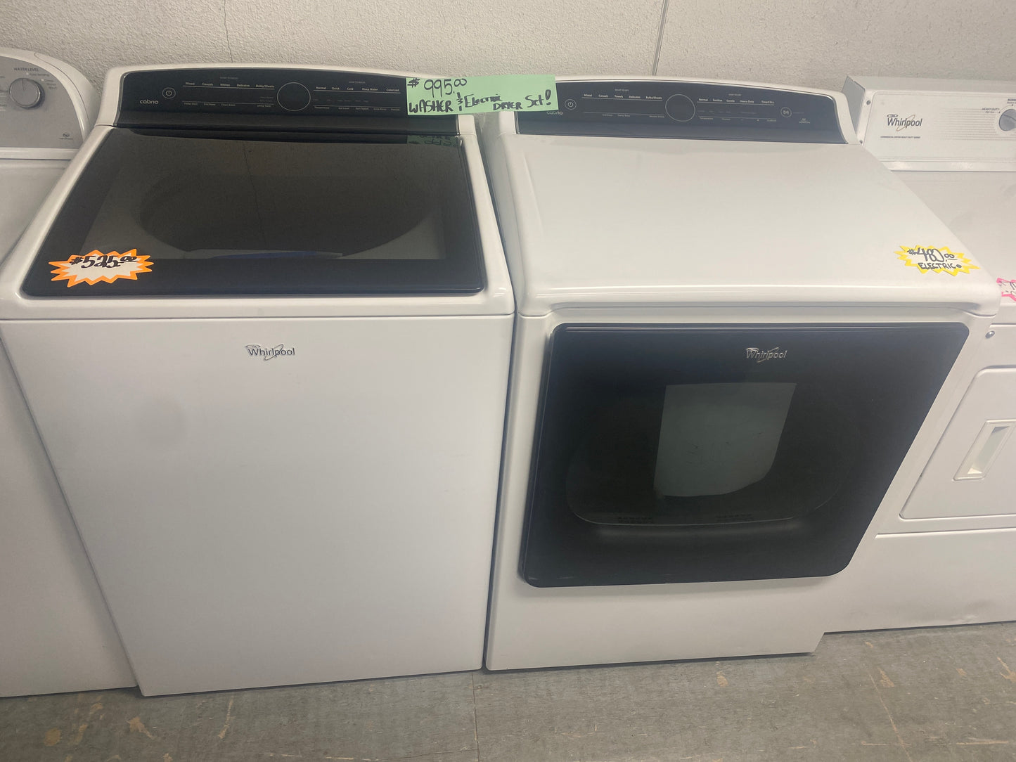 Whirlpool Cabrio Top Load Washer & 7.4 cu. ft. Electric Dryer Set