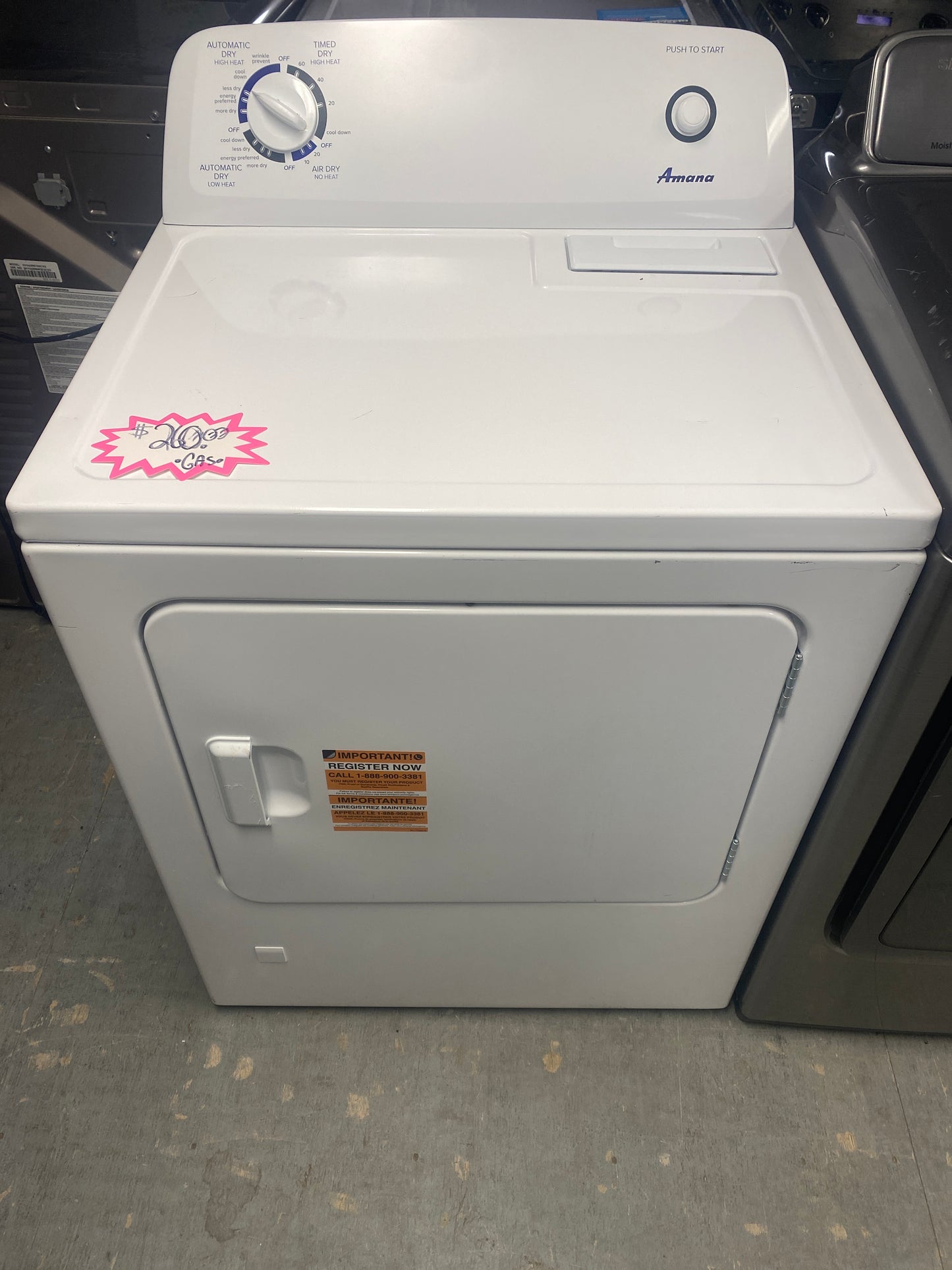 Amana 6.5 cu. ft. Natural Gas Dryer