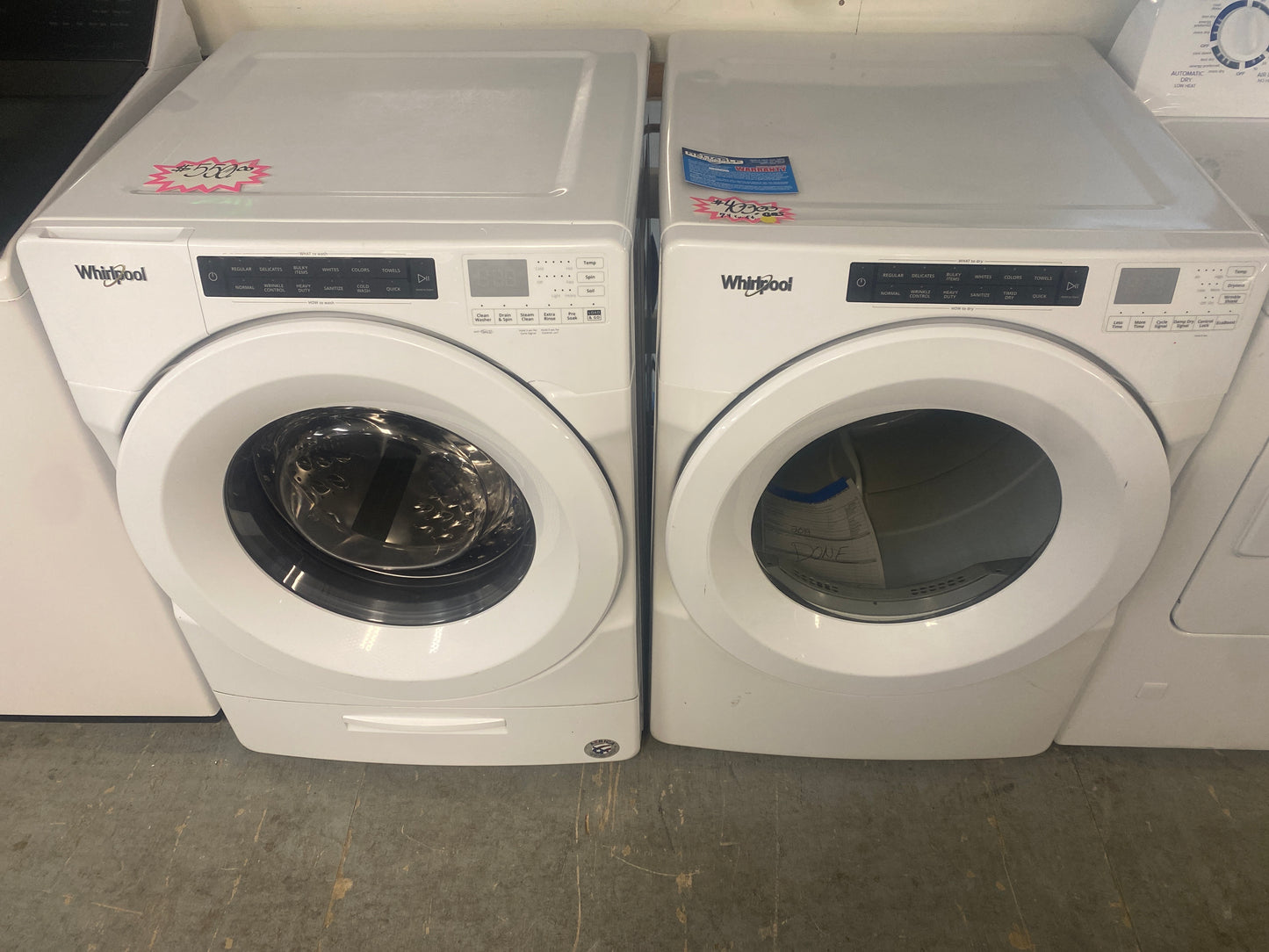 Whirlpool Front-Load Washer & 7.4 cu. ft. Gas Dryer stackable Set!