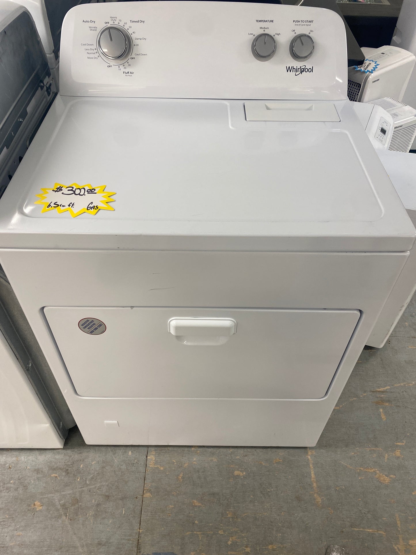 Whirlpool 6.5 cu. ft. Natural Gas Dryer