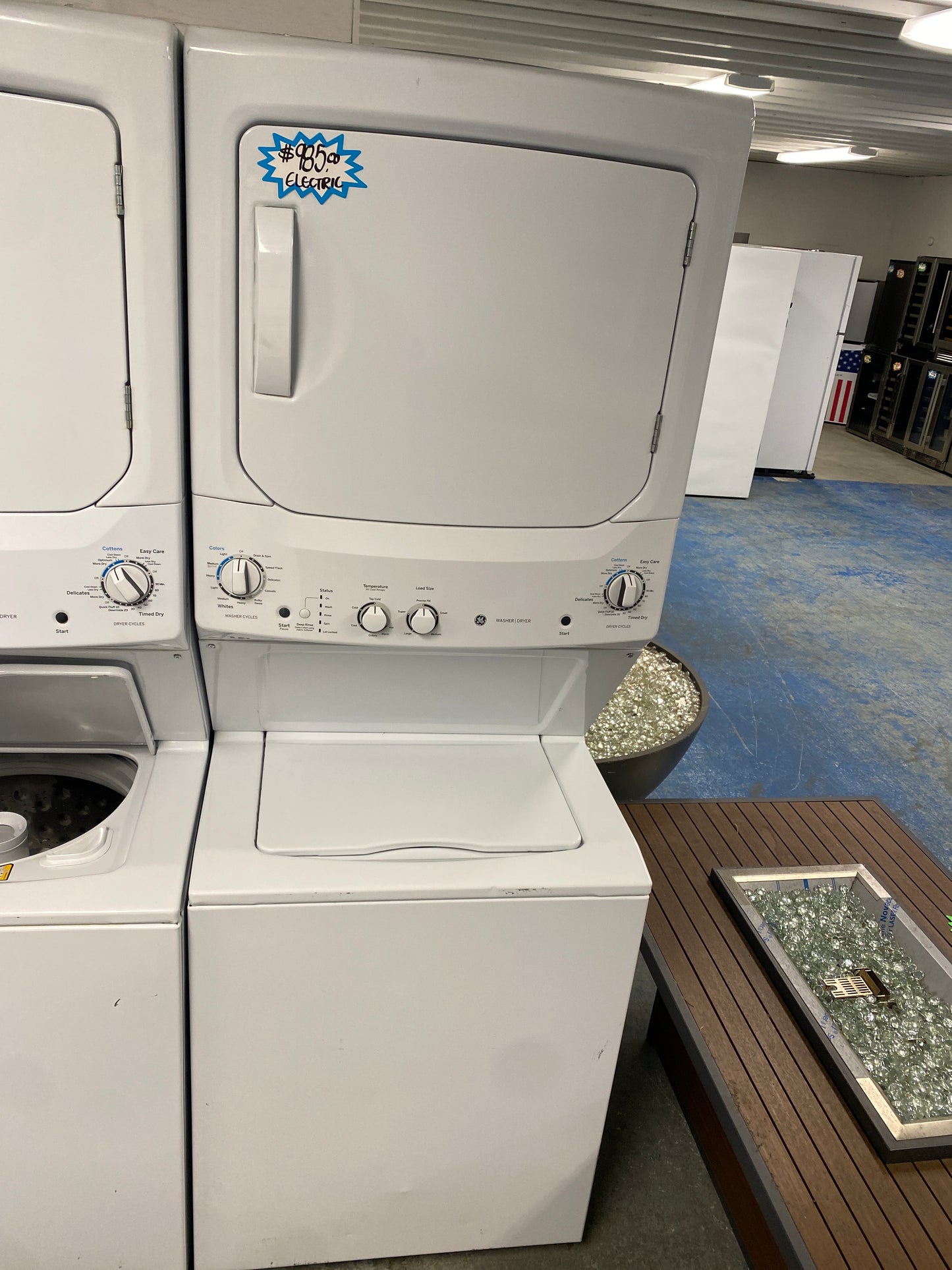 GE 27” Wide Washer & Electric Dryer Laundry Center