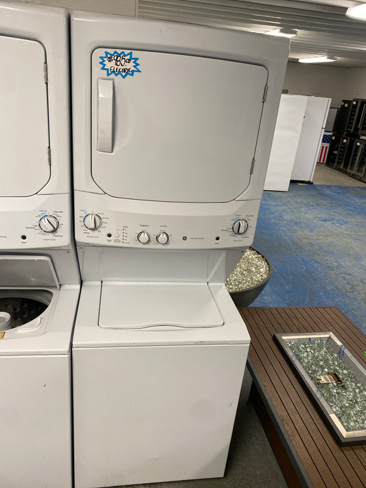 GE 27” Wide Washer & Electric Dryer Laundry Center