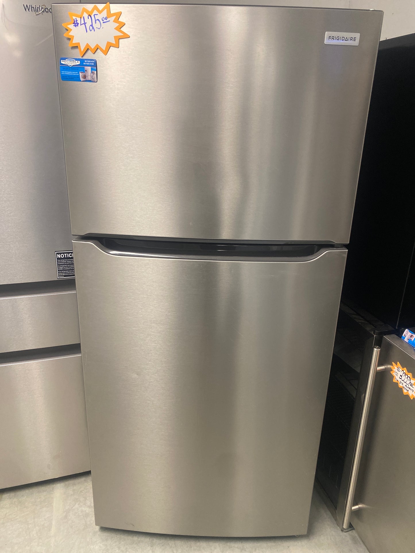 Frigidaire stainless steel Top Freezer Refrigerator