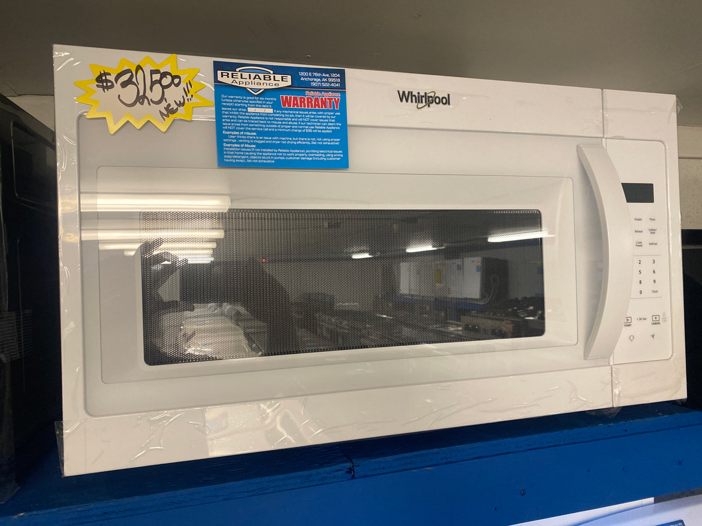 New!! Whirlpool 30” Over-the-Range Microwave