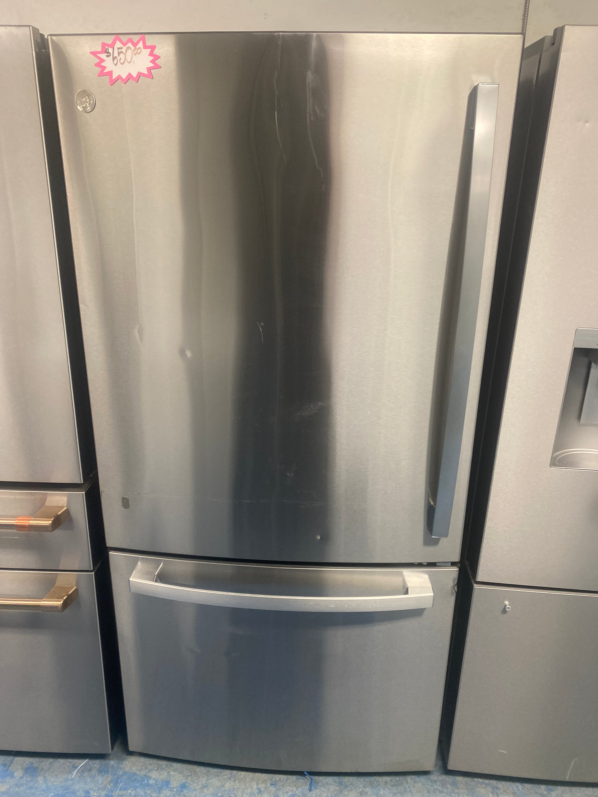 GE 33” Wide 25 cu. ft. Bottom Freezer Refrigerator