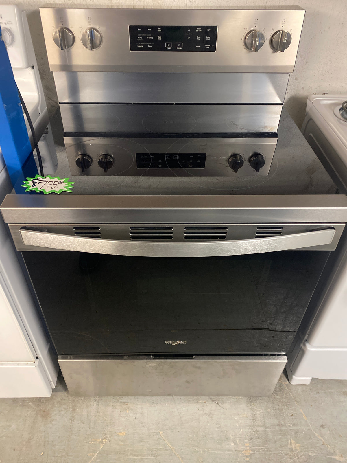 New!!! Whirlpool 5-Burner Stainless Steel Glass top Electric Range
