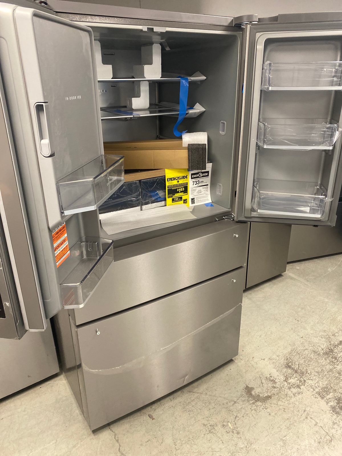 Kitchenaid 36” Stainless Steel 4-Door 29 cu. ft. Refrigerator