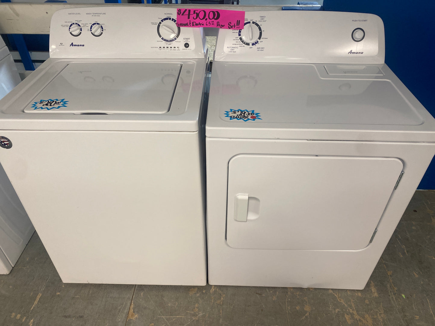 Amana Washer & 6.5 Electric Dryer Set