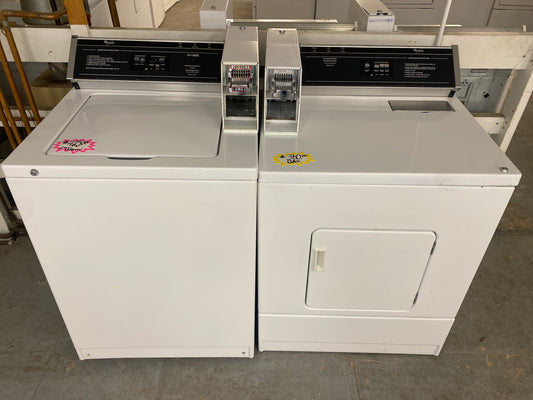 Whirlpool Coin Operated Top Load Washer & natural Gas Dryer Set!