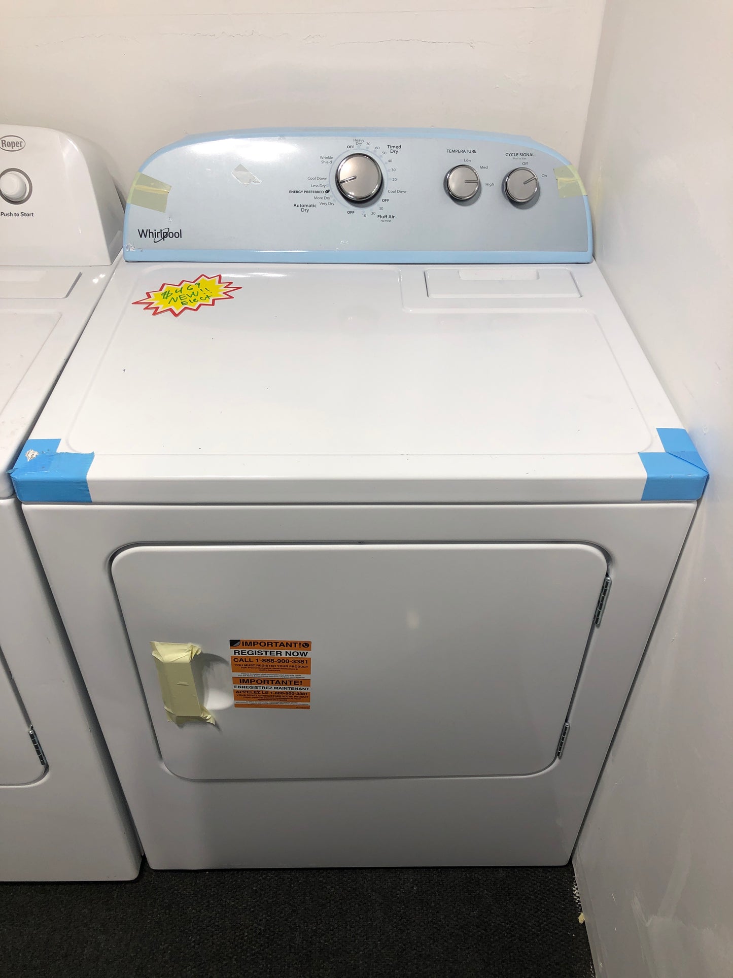 NEW!! 7.0 Cu. Ft. Whirlpool Electric Dryer