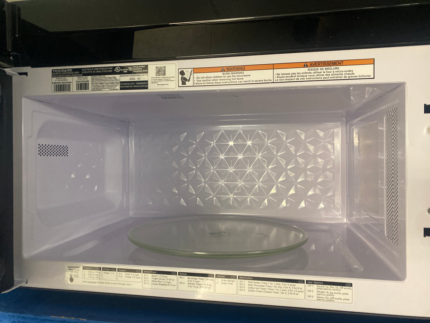 New!!! Frigidaire 30” 1.8 cu. ft. Over-the-Range Microwave