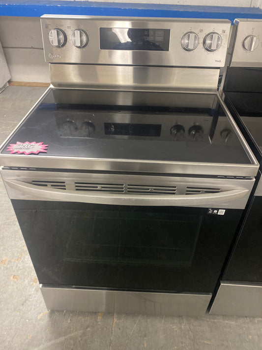 LG 5-Burner Glass Top Electric Convention Oven Range