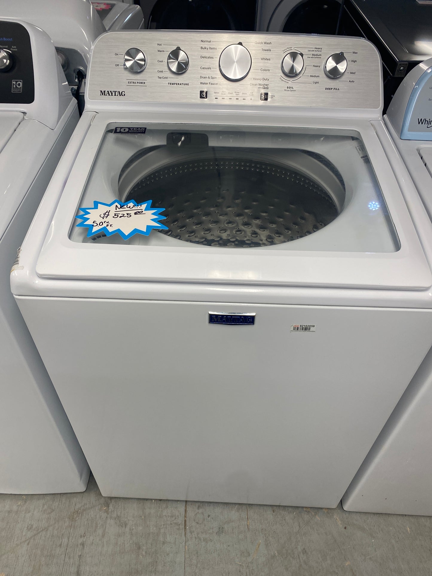 New!!! Maytag 4.5 cu. ft. Top-Load High Efficiency Washer
