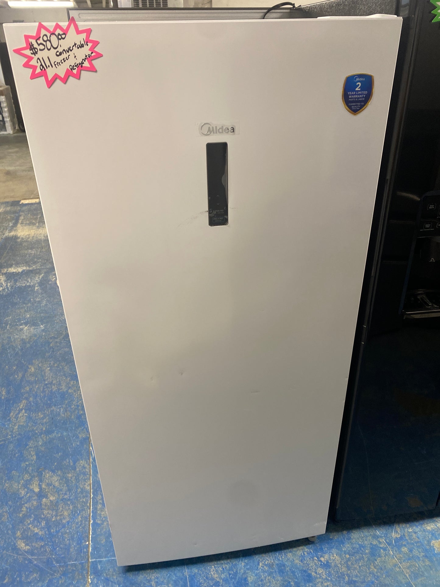 Midea 21.1 cu. ft. Upright Convertable refrigerator Freezer