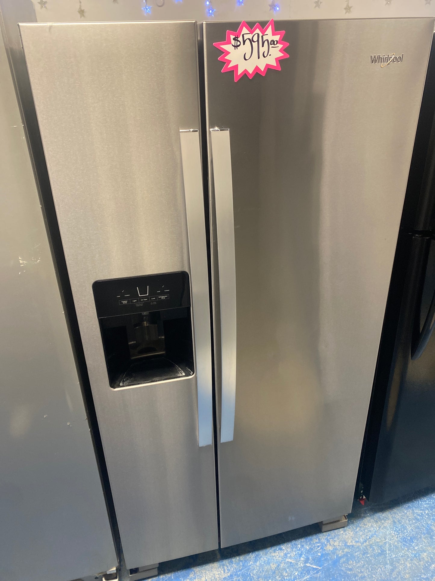 Whirlpool 36” Wide Side-by-Side refrigerator