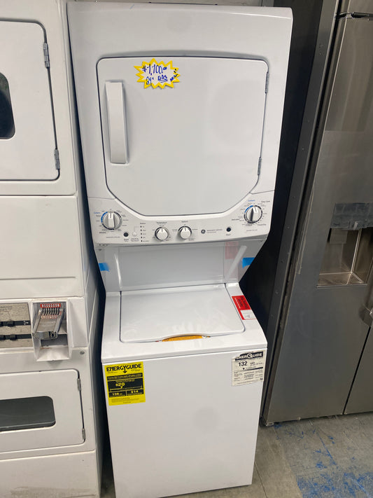 New!! GE 24” Washer & Natural Gas Dryer stacked Laundry Center