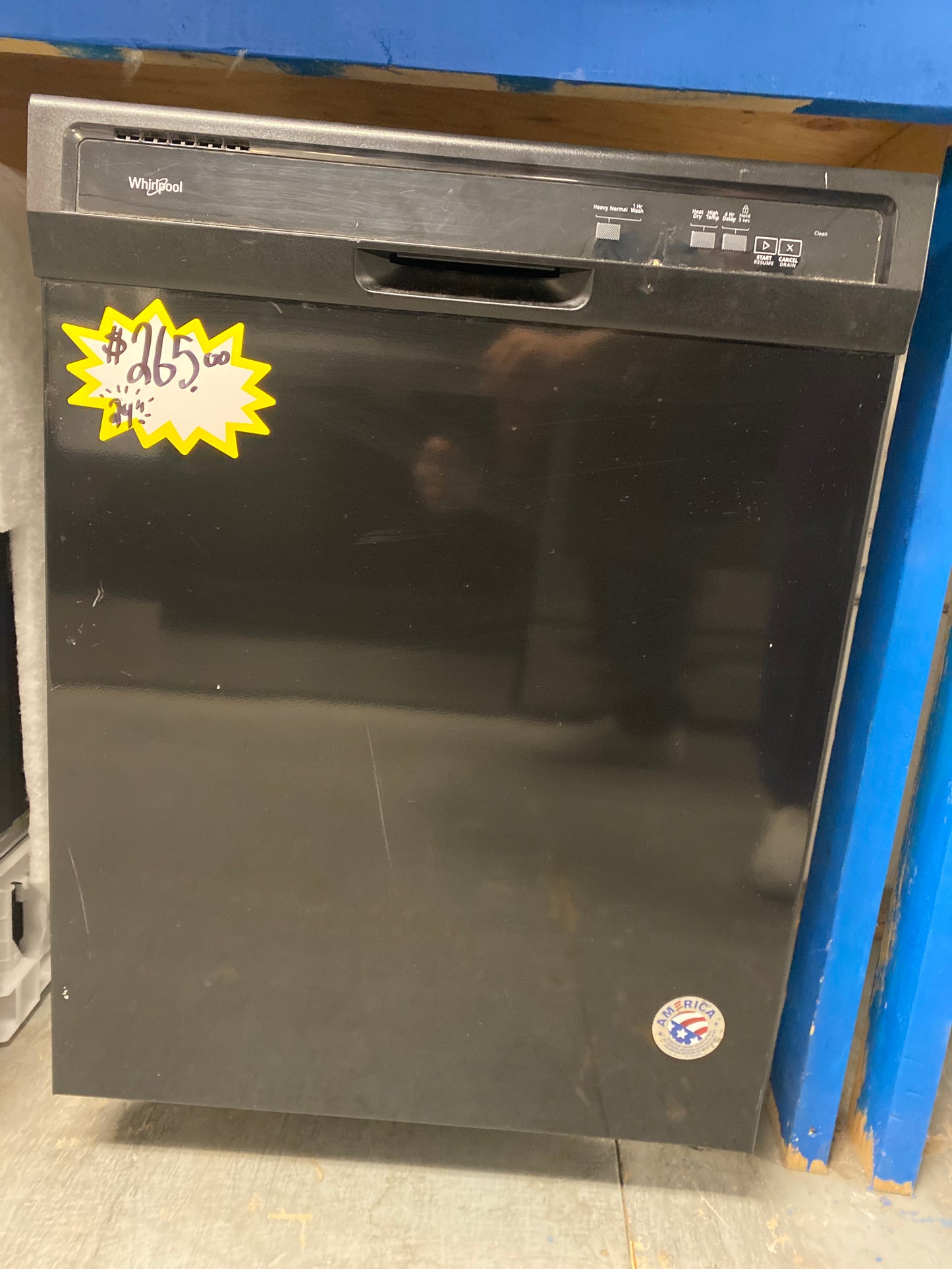 Whirlpool Black 24” Front Control Dishwasher