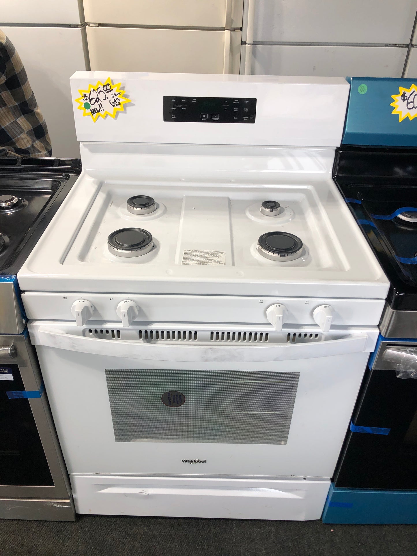 NEW!! 4 Burner Whirlpool Gas Range