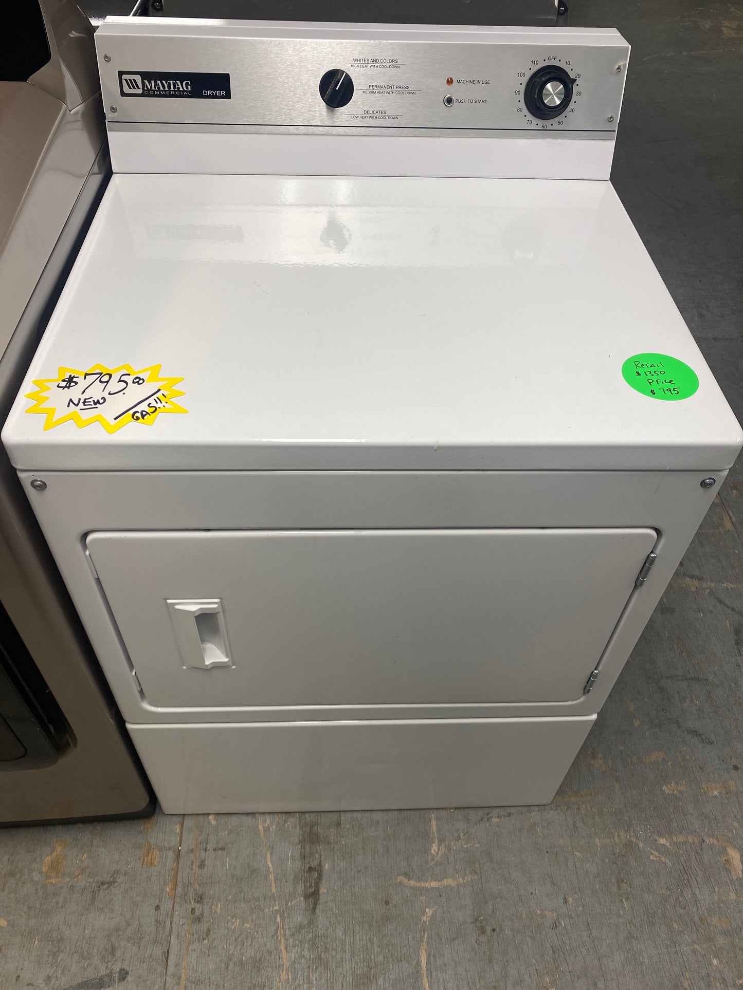 Maytag Commercial 6.5 cu. ft. Natural Gas Dryer