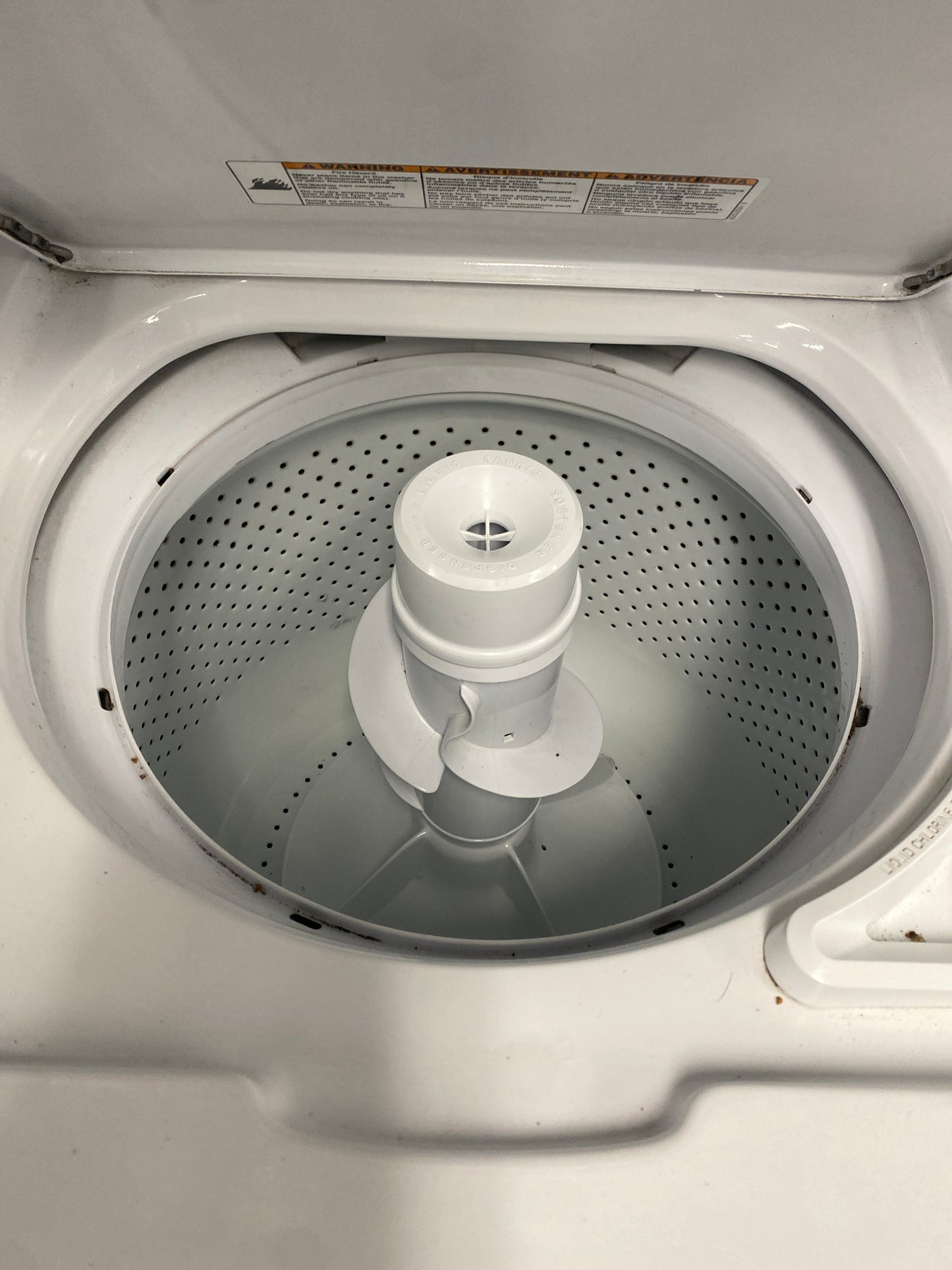 Whirlpool 27” Wide Top Load Washer & Gas Dryer Stacked Laundry Center