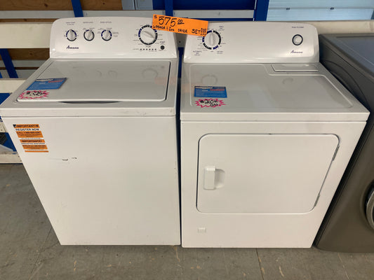 Amana Top Load Washer & 6.5 cu. ft. Natural Gas Dryer Set!