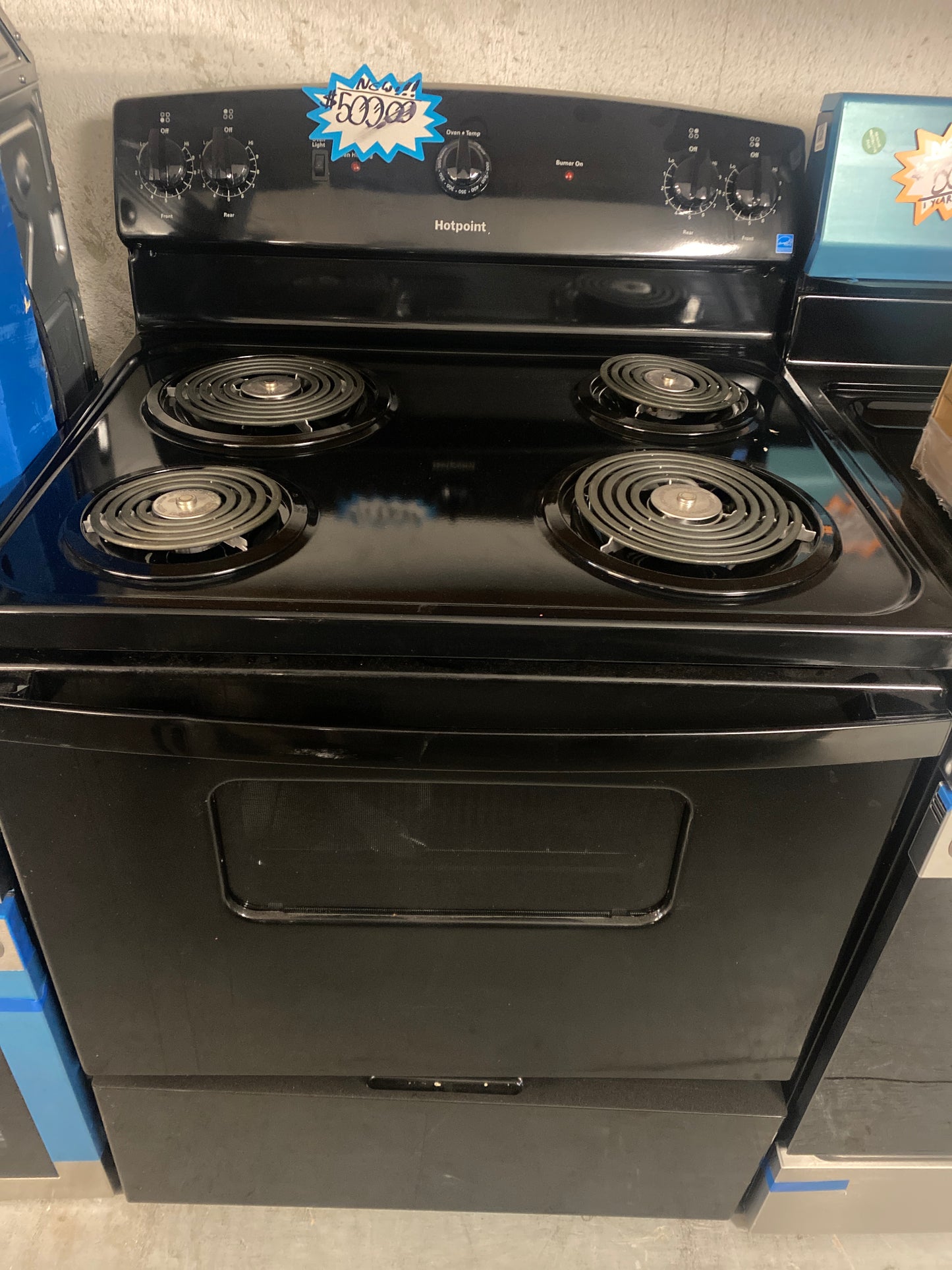 New!! GE 30” 4-Burner Coil Top Electric Range