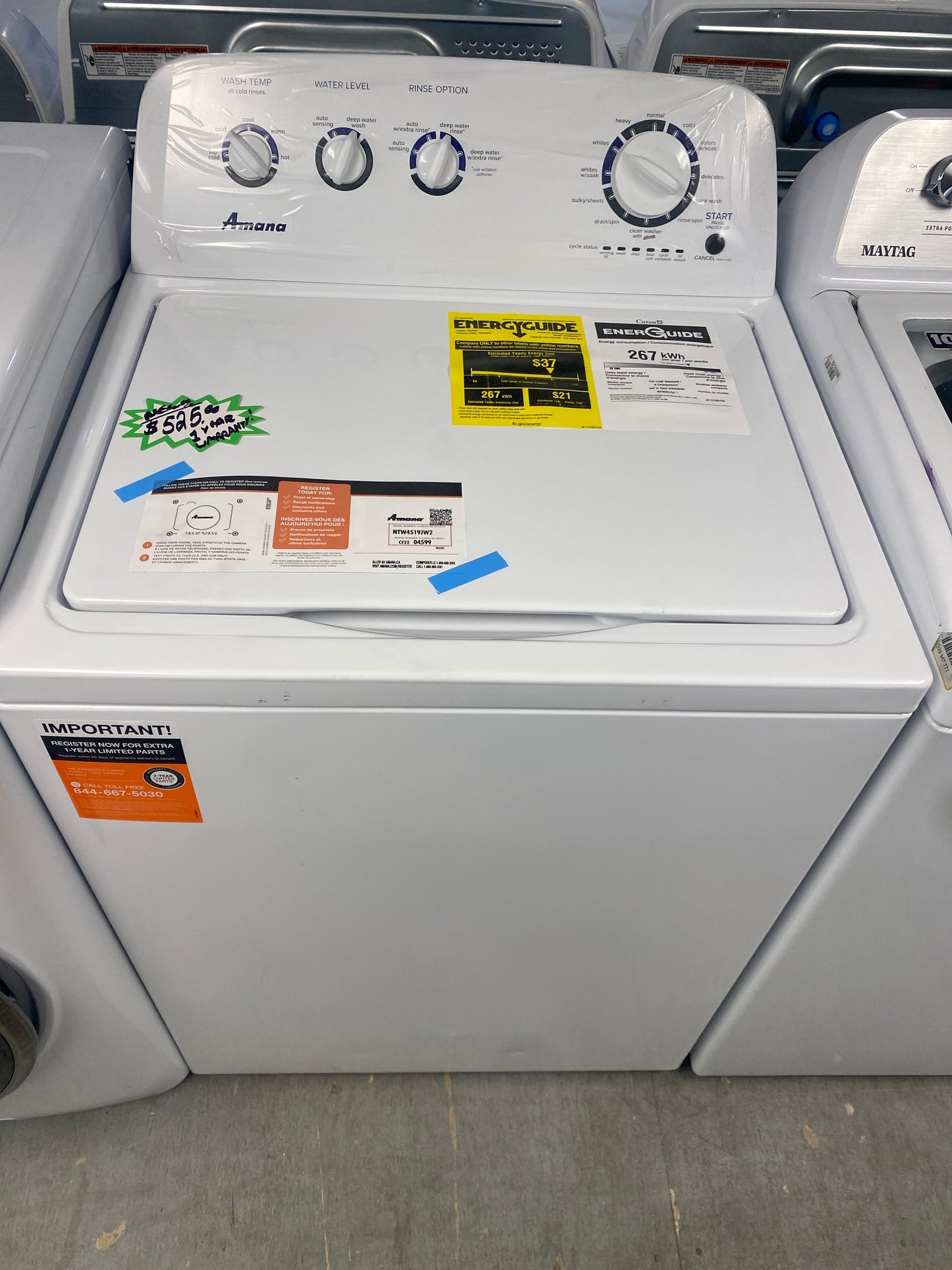 New! Amana Top Load Washer