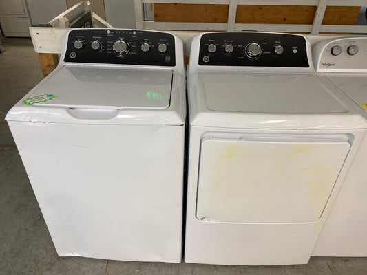 GE Top Load High Efficiency Washer & 7.2 cu. ft. Electric Dryer Set