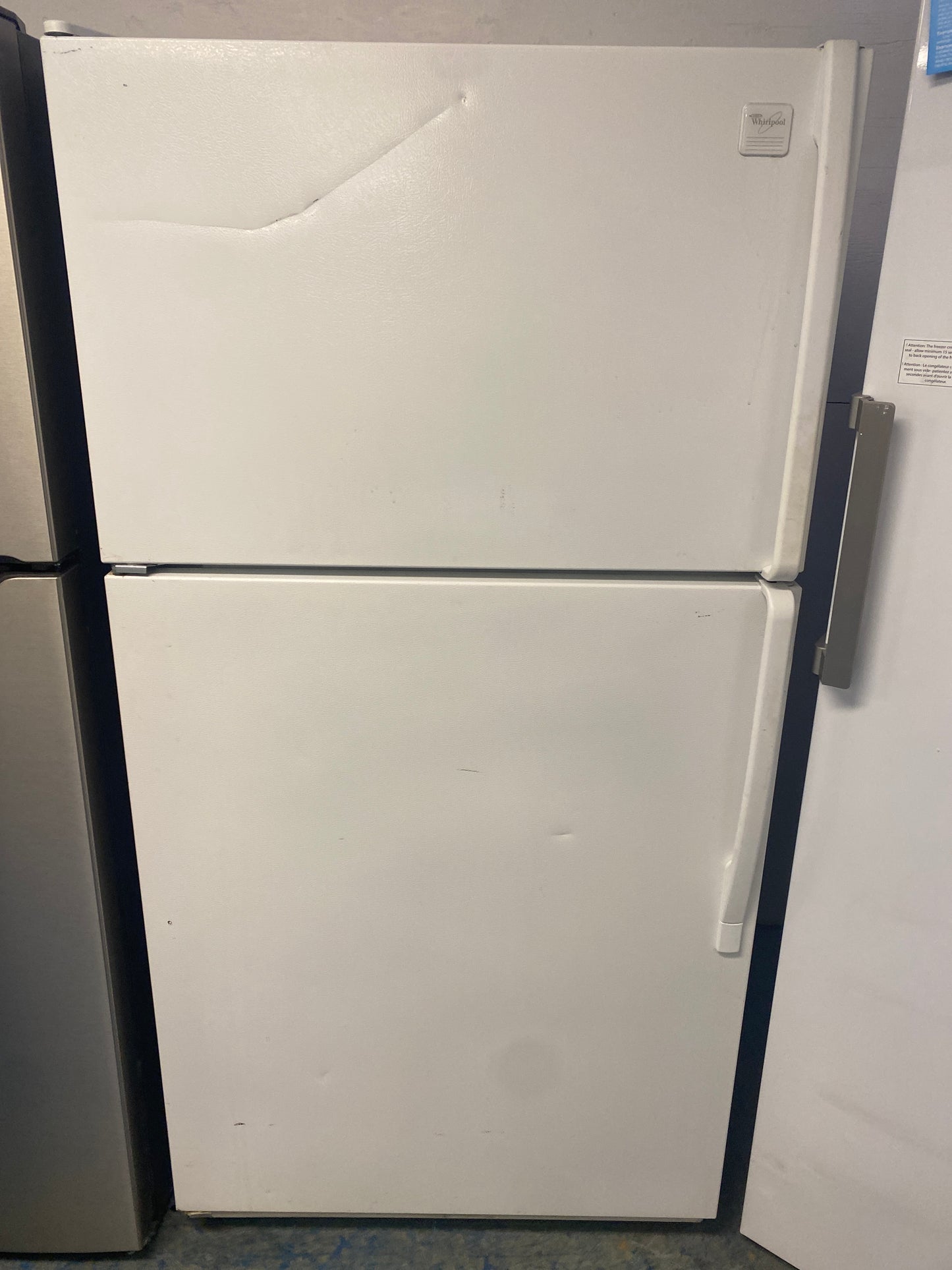 Whirlpool 33” Wide Top Freezer Refrigerator