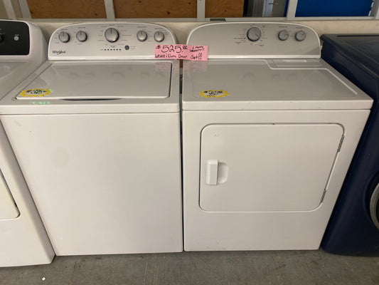 Whirlpool Top Load Washer & Electric Dryer Set