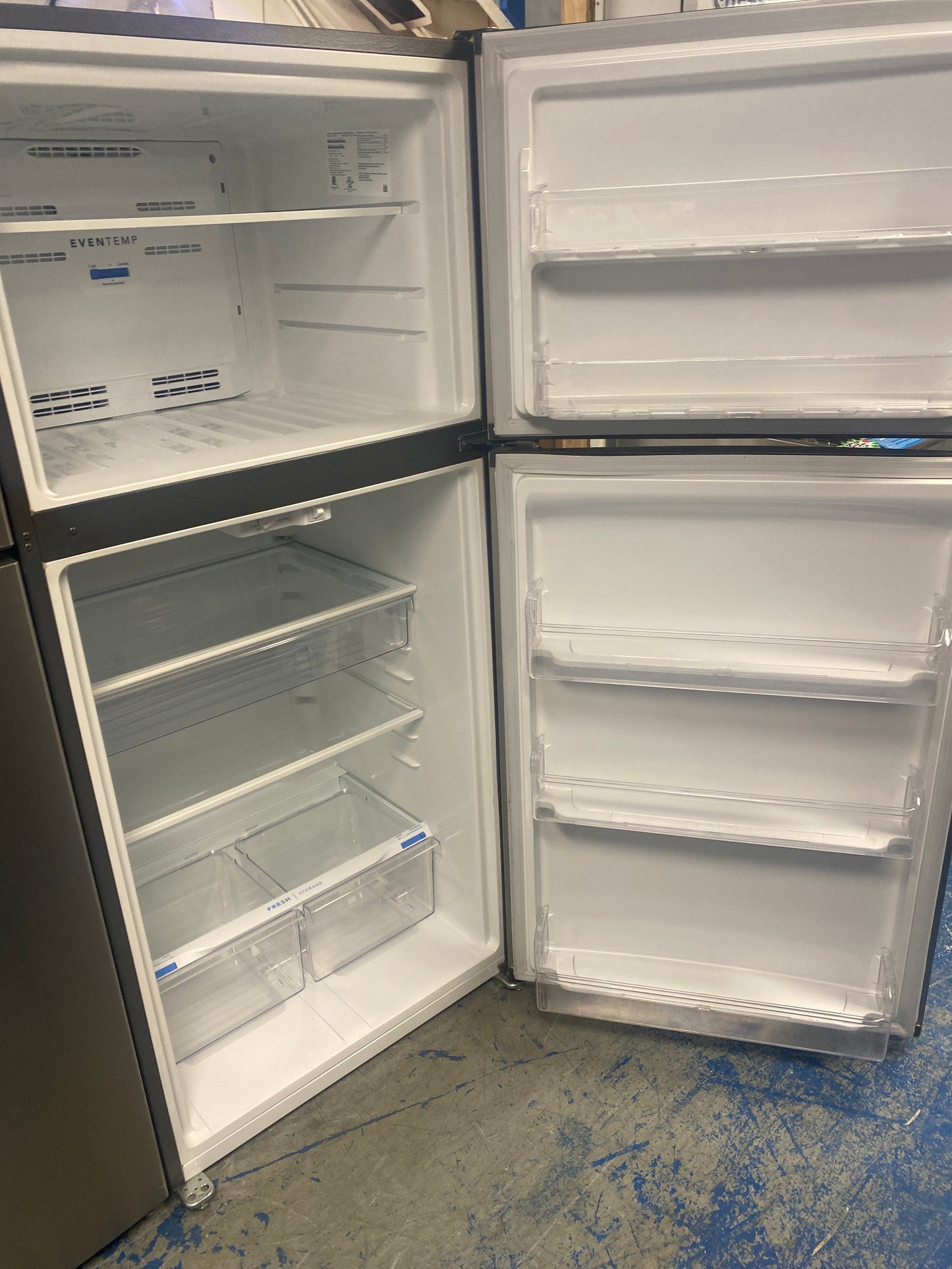 Frigidaire top freezer 30” Wide Stainless steel Refrigerator