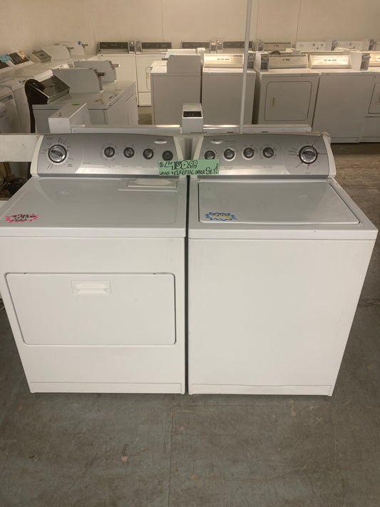 Whirlpool Top Load Washer & Electric Dryer Set