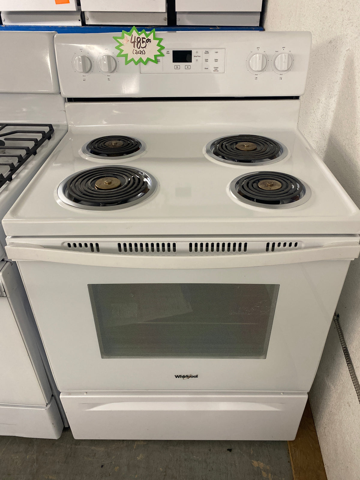 Whirlpool White 30” 4-Burner Coil-Top Electric Range