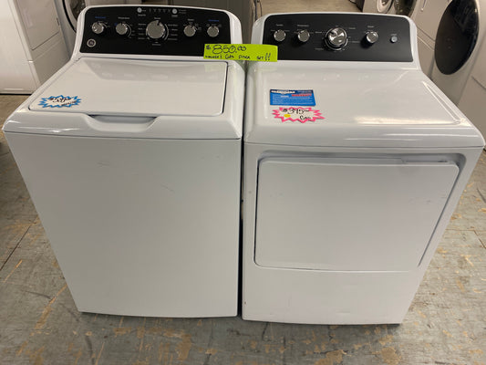 GE Top Load High-Efficiency Washer & 7.2 cu. ft. Natural Gas Dryer