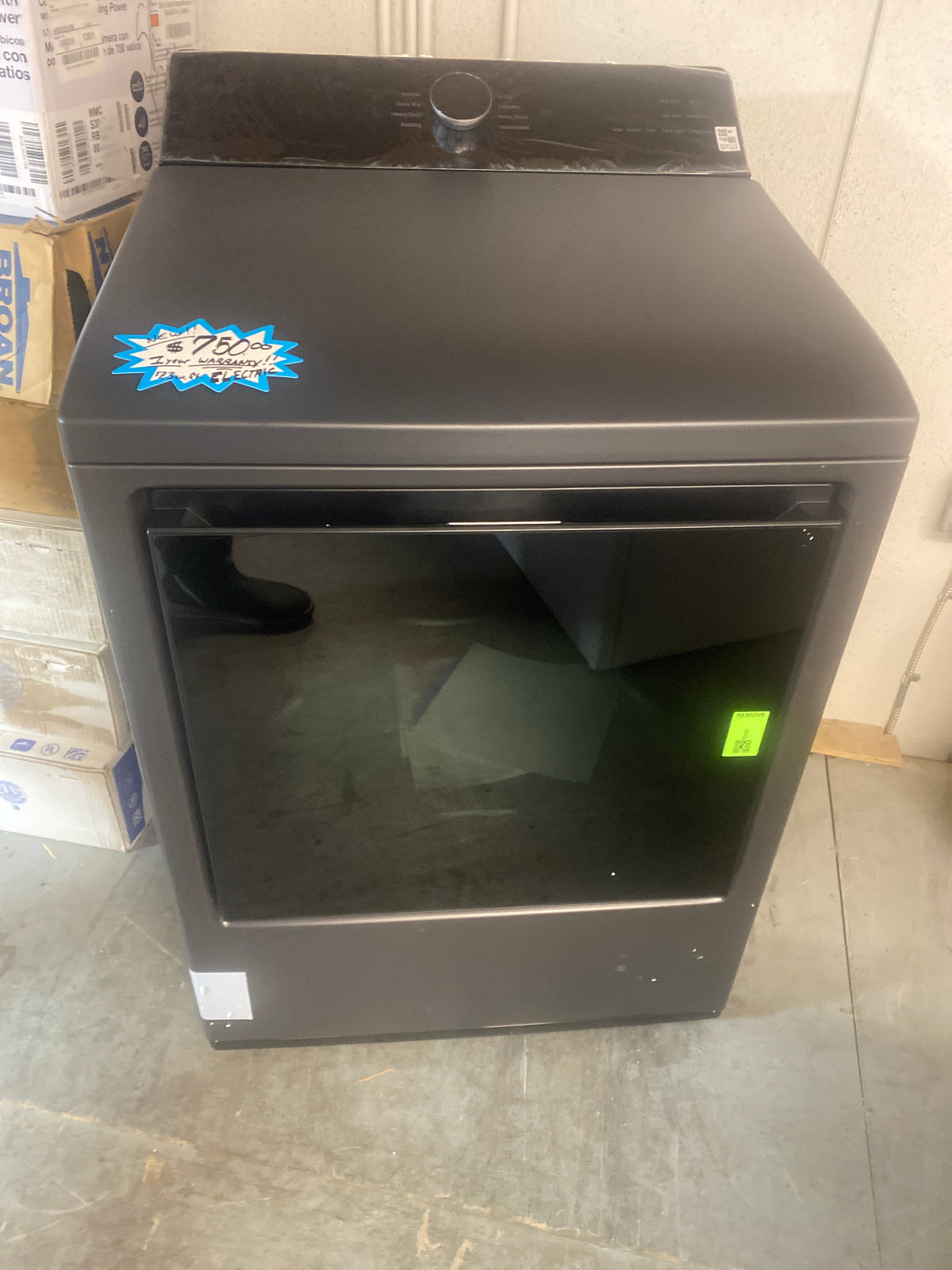New!! LG “matte black” 7.3 cu. ft. Electric Dryer