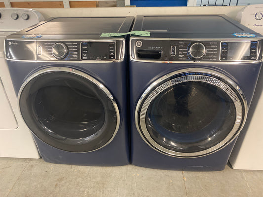 GE Blue Front Load Washer & 7.8 cu. ft. Electric Dryer Set