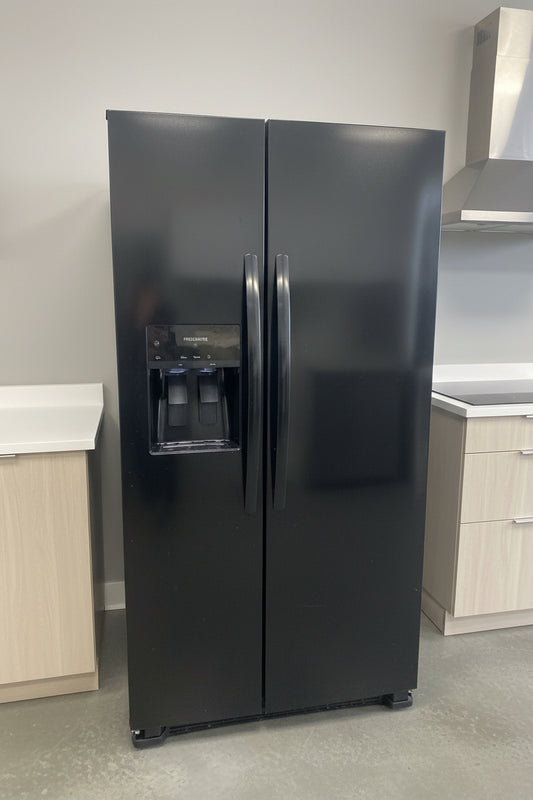 Frigidaire Side-by-Side 36” wide Black Refrigerator