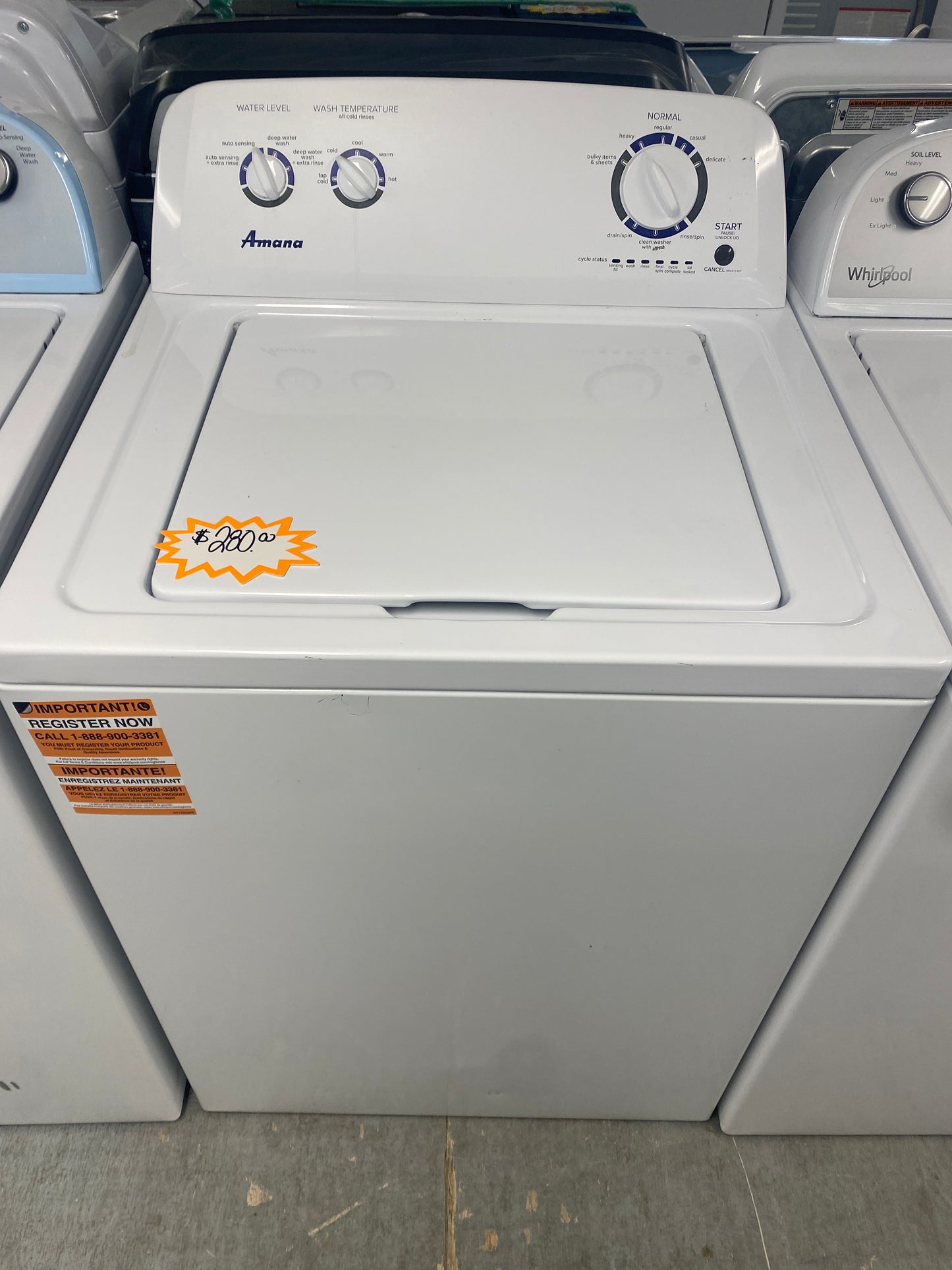 Amana Top Load Washer