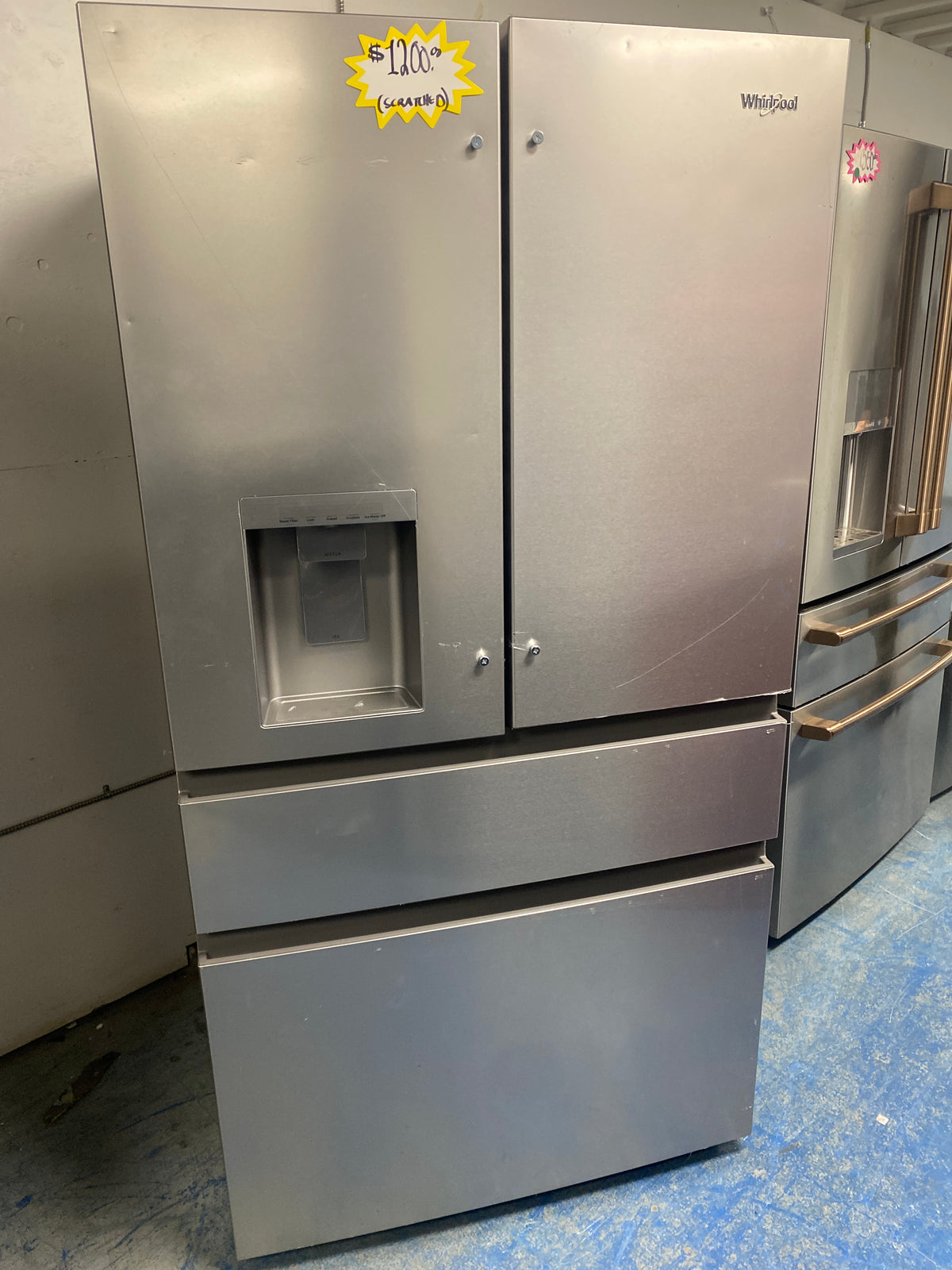 Whirlpool 4-Door 36” Wide Stainless Steel Refrigerator