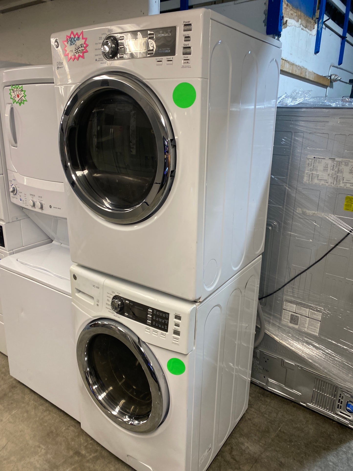 GE 27” wide Front Load Washer & 7.4 cu. ft. Electric Dryer Set
