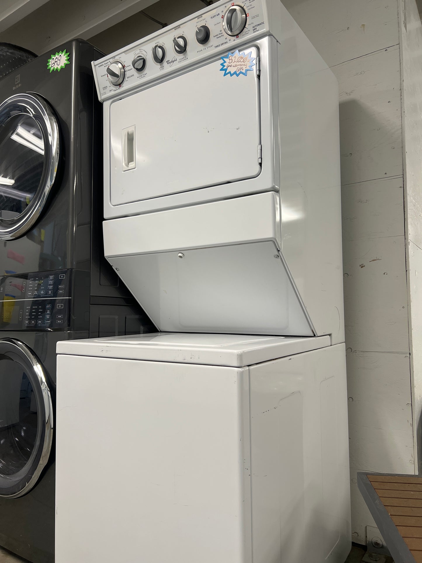 Whirlpool Washer/Dryer Stack GAS